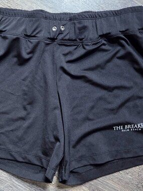 Black Shorts Stretch Waist "Breakers" Palm Beach Label Sz Med